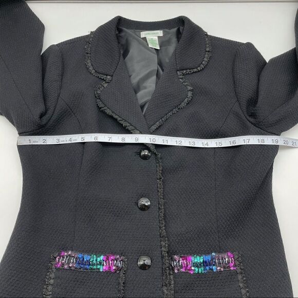 Laura Ashley Lace Trim & Sequin Design Blazer MEDIUM - Picture 12 of 14
